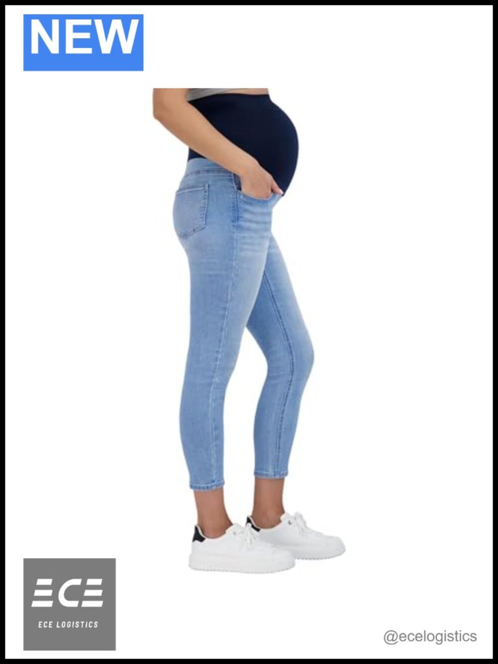 Maternity Over the Belly Skinny Jeans Pregnancy Pants Stretch Denim All Seasons